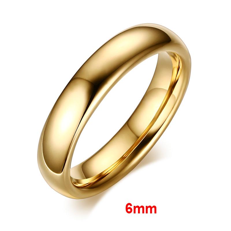 Basic 2/3/4/5/6mm Rings for Women, Classic Plain Wedding Bands Minimalist Jewelry, Anti Allergy Stainless Steel Metal Ring