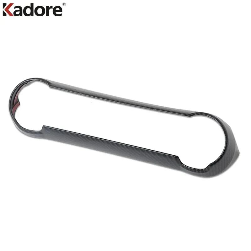 Car Center Air Condition AC Switch Button Panel Cover Trim For Toyota RAV4 RAV 4 -2024 Carbon Fiber Interior Accessories