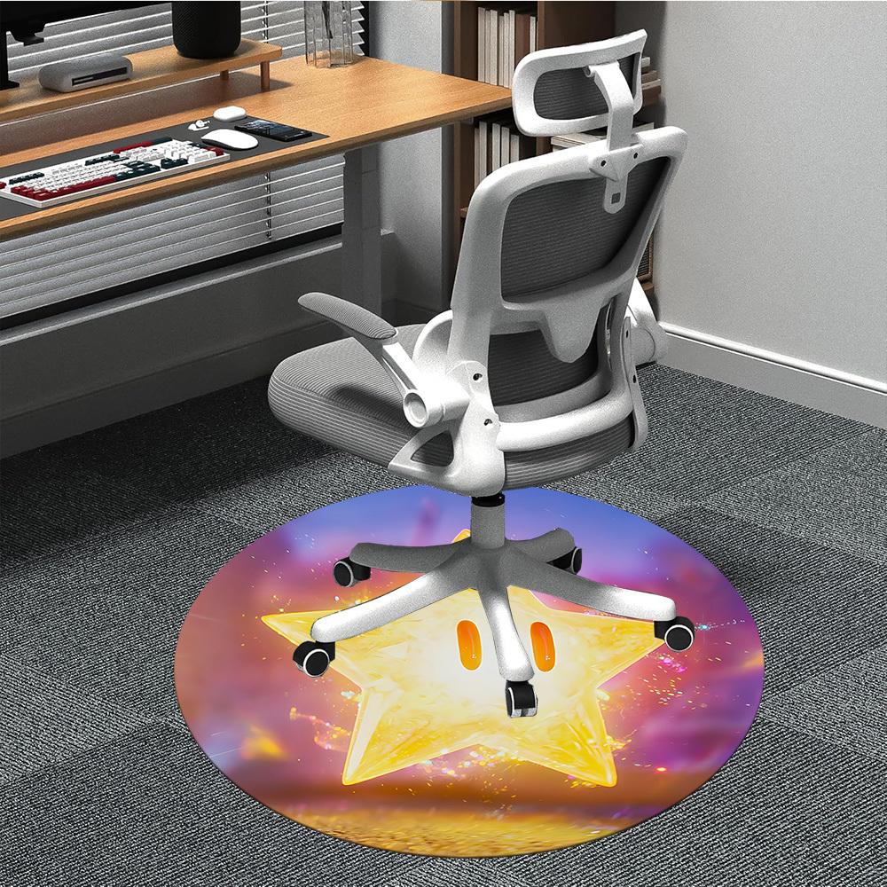 

1pc Golden Star Chair Carpet for Office, Soft Flannel Throw Mat, Perfect for Office,Holiday Party Decoration Choice yy251113061 80cm by 80cm