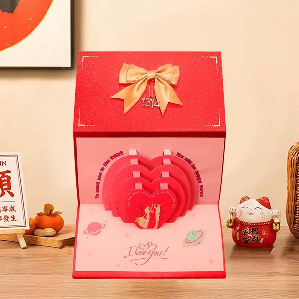 

6/10 Slots Birthday Red Envelope 3D Folding Money Bag Party Gift Cash Gift Bag Chinese New Year 6 Cards Style C