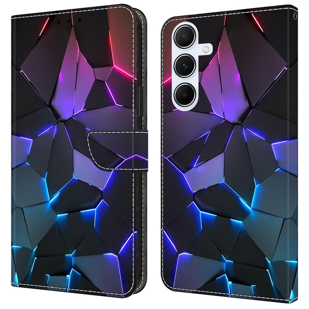 For Samsung Galaxy A05s 4G Case Pattern Printed Protective Cover TPU+PU Leather Flip Phone Case