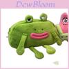 Cartoon Plush Frog Pen Case With Soft Fabric Storage For Students And School Supplies