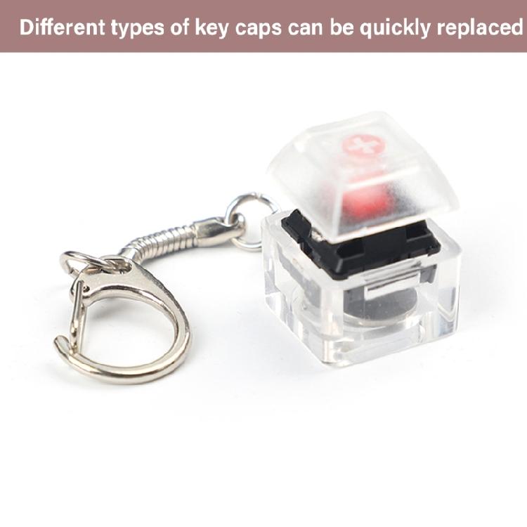 10PCS Switches Tester Keyboard Switches Sampler Enhances Typing 1-Key Switches Testing Keychain Translucent