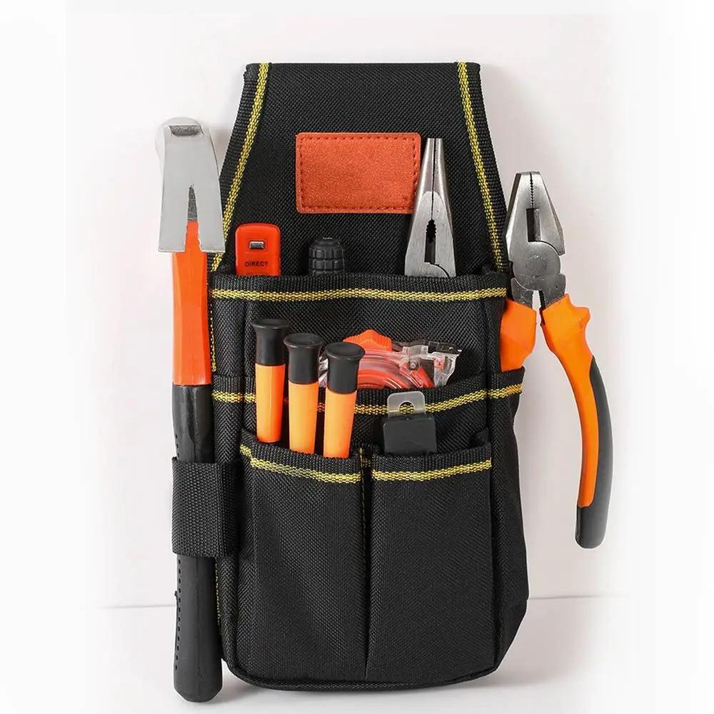 Waterproof Electrician Tool Bag Adjustable Thicken Waist Belt Pouch Multiple Pockets Wear-resistant Tools Storage Bag