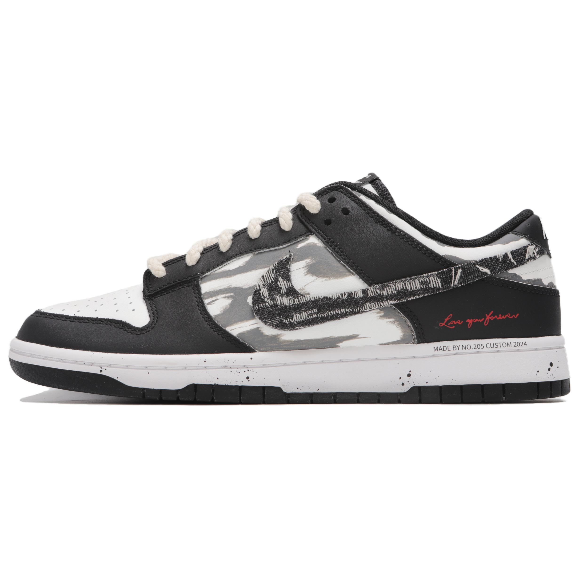 

Nike Dunk Low top Skateboard Shoes Unisex Black White HF5441-100(Team24-) 38.5
