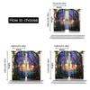 Set Of 2 Vibrant Stained Glass Wisteria Flower Printed Curtains Beautiful Home Decor Bedroom Bathroom Living Room Dining Curtain For Area Made