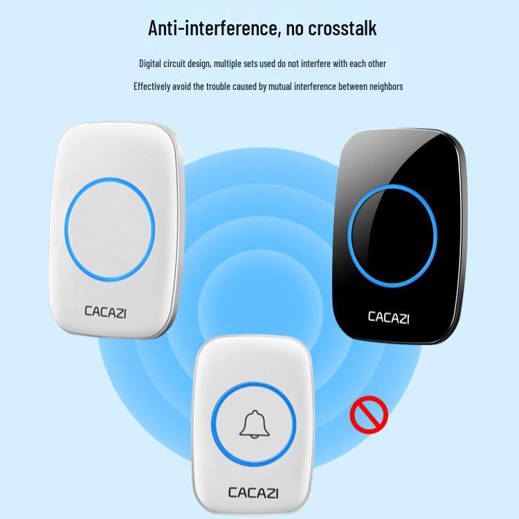 A10 Wireless Doorbell with AC Digital Music, Long-Range Remote, and Elderly Call Pager.