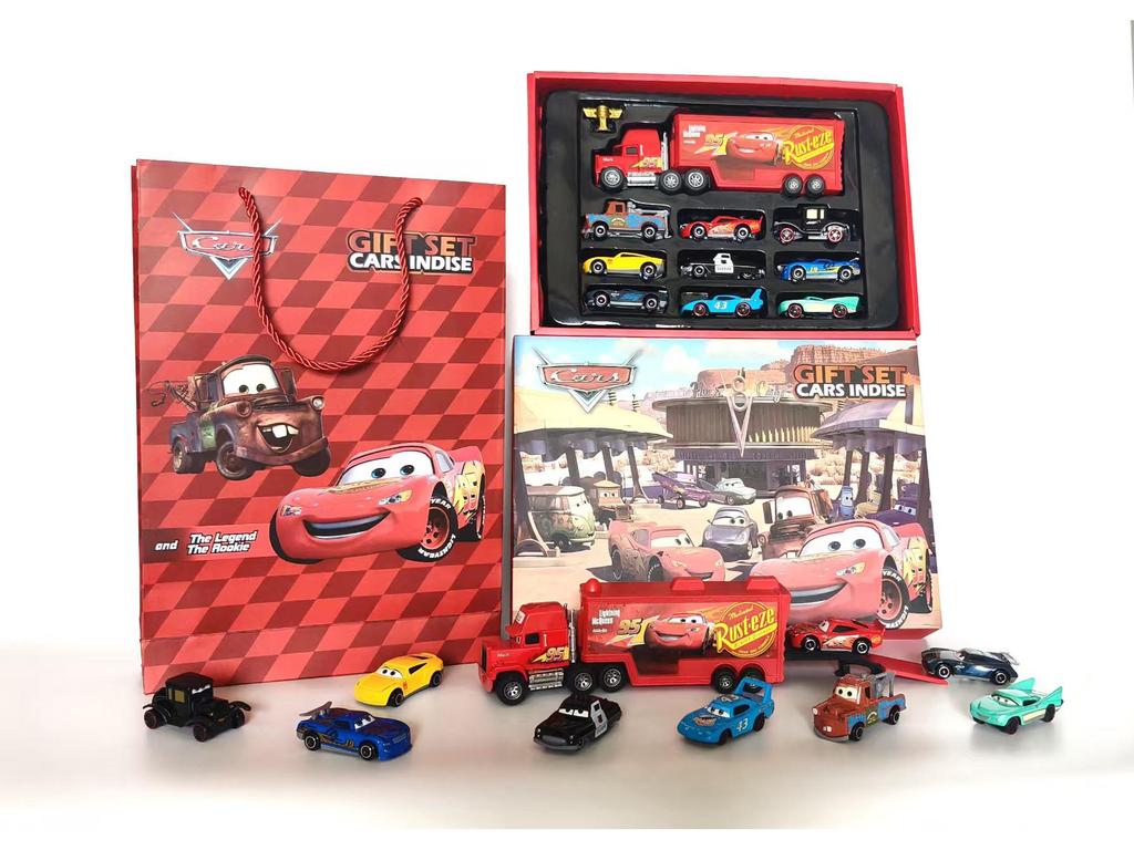 Cars 3 Lightning McQueen & Storm Alloy Toy Set - Black, Mater Edition, Kids' Gift