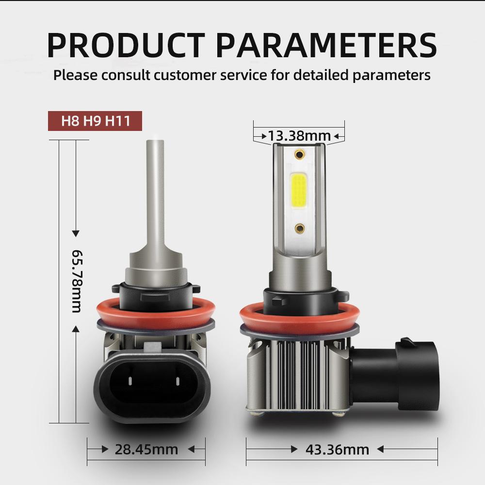 2Pcs Super Bright LED Car Fog Lights 100W H8 H9 H11 Auto Fog Lamps 12V For Acura TSX 2004-2008 2009 2010 2011 2012 2013 2014
