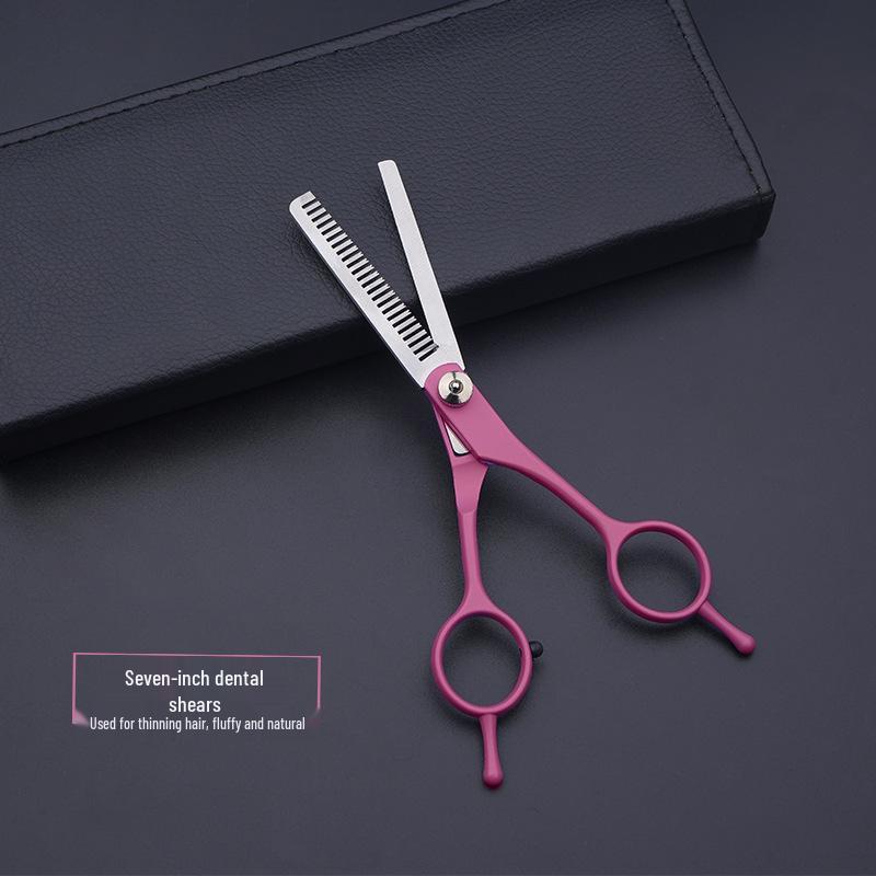 Home Pet Grooming Scissors Set: 7-Inch All-Steel, Upward & Downward Curved for Dog Hair Trimming
