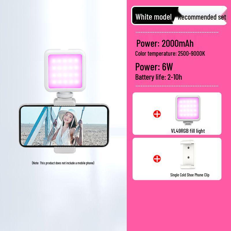 2025 VL49RGB Mini Pocket Full Color Fill Light for Mobile Photography