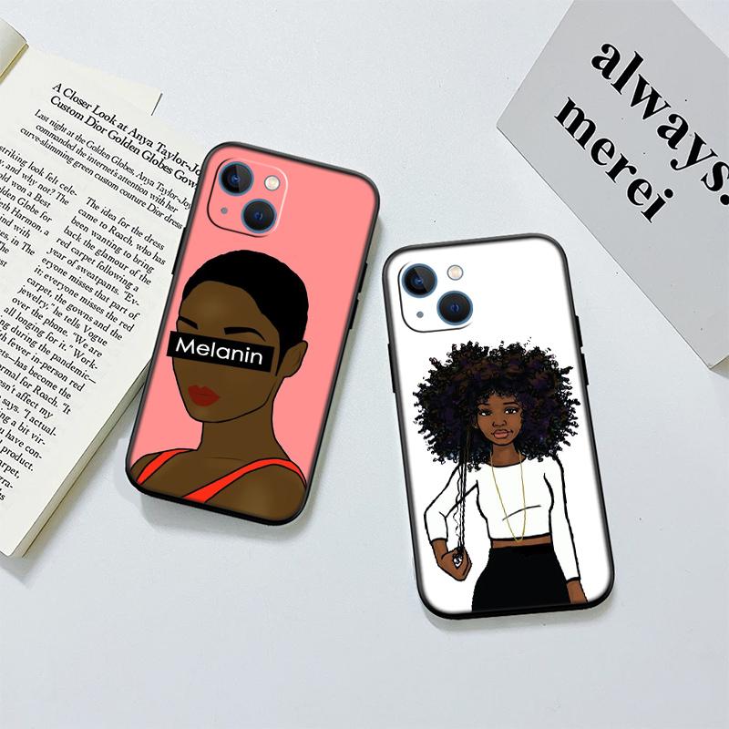 BH34 Melanin Black People Afro Girls Case for Samsung A11 A12 A13 A15 A52S A53 A55 A56 A70 A71 A72 A73 F06 F16 F56 S10 Plus S10e
