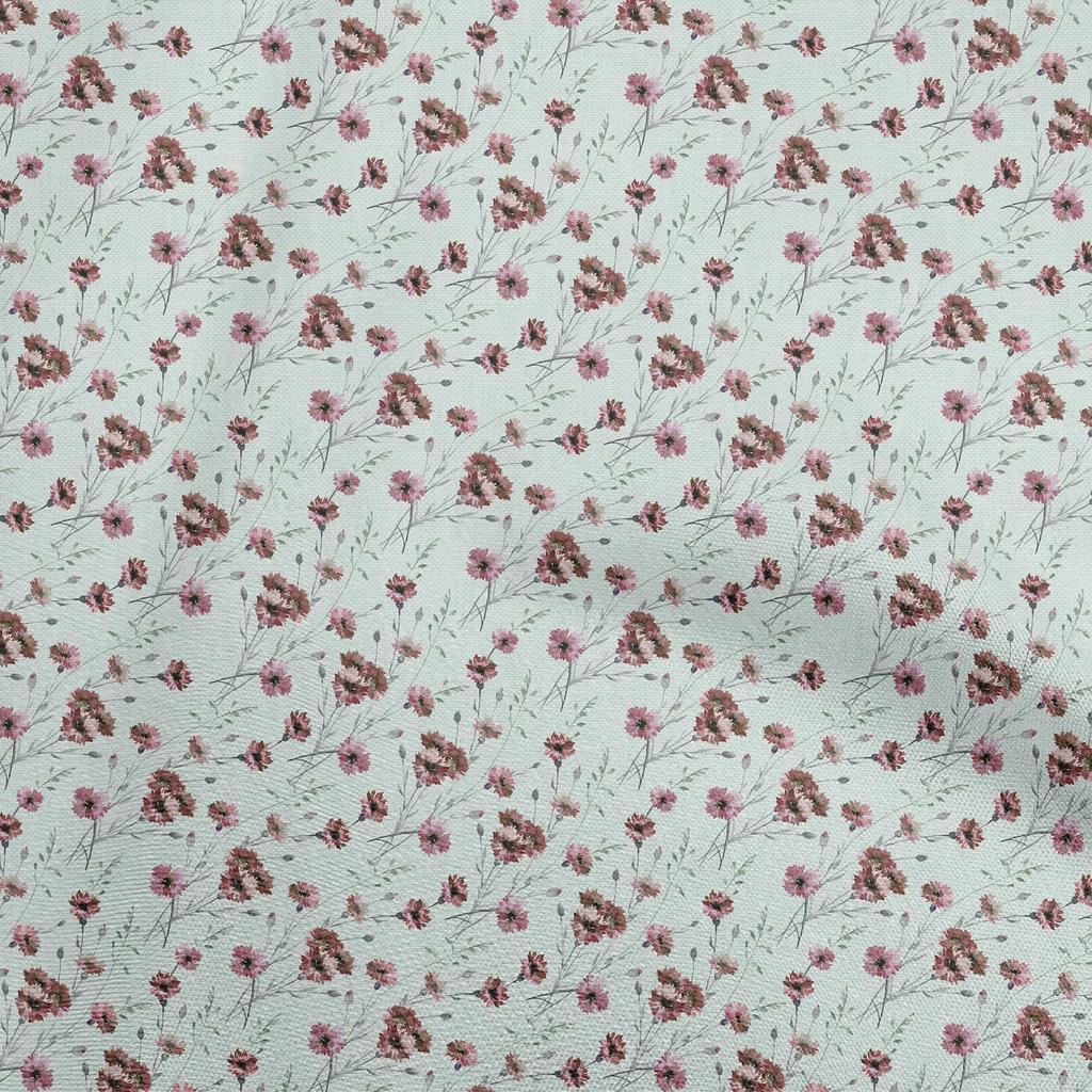 oneOone Baumwoll-Flex Mintgrüner Stoff Aquarell Floral Kleidermaterial Stoffdruck Stoff pro Yard 40 Zoll