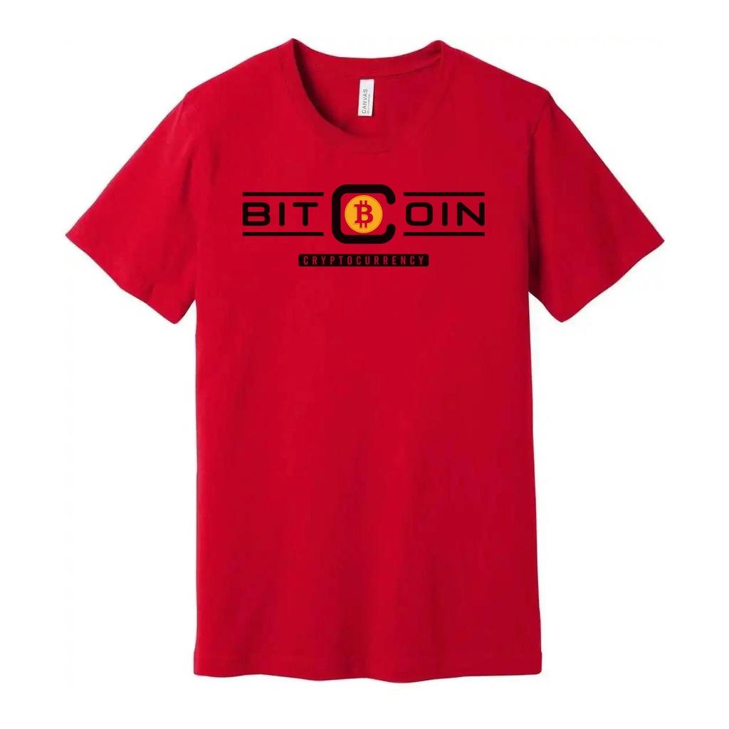 Bitcoin Cryptocurrency Logo Graphic T Shirt for Unisex Wearers Featuring Bold Bl
