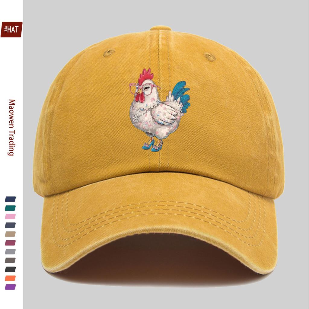 pc pcs Adjustable Trucker Cap with Buckle Closure  Anthropomorphic Chick Print Suitable for for Homecoming Beach Parties Sk