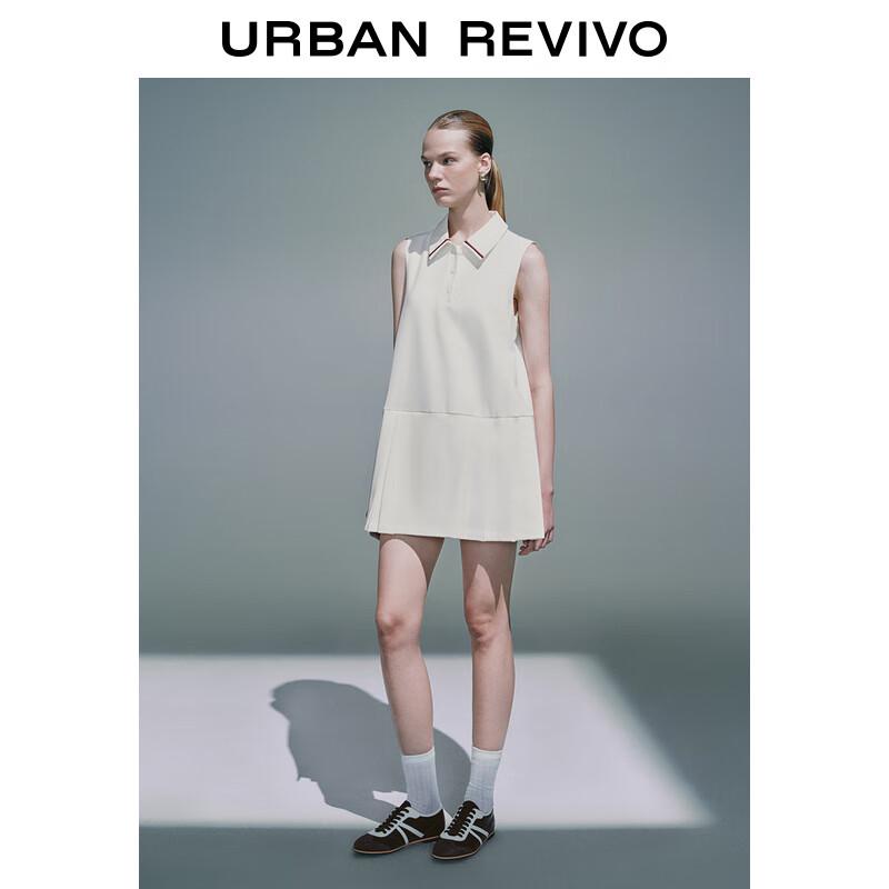 UR Women's Polo Collar A-line Sleeveless Dress