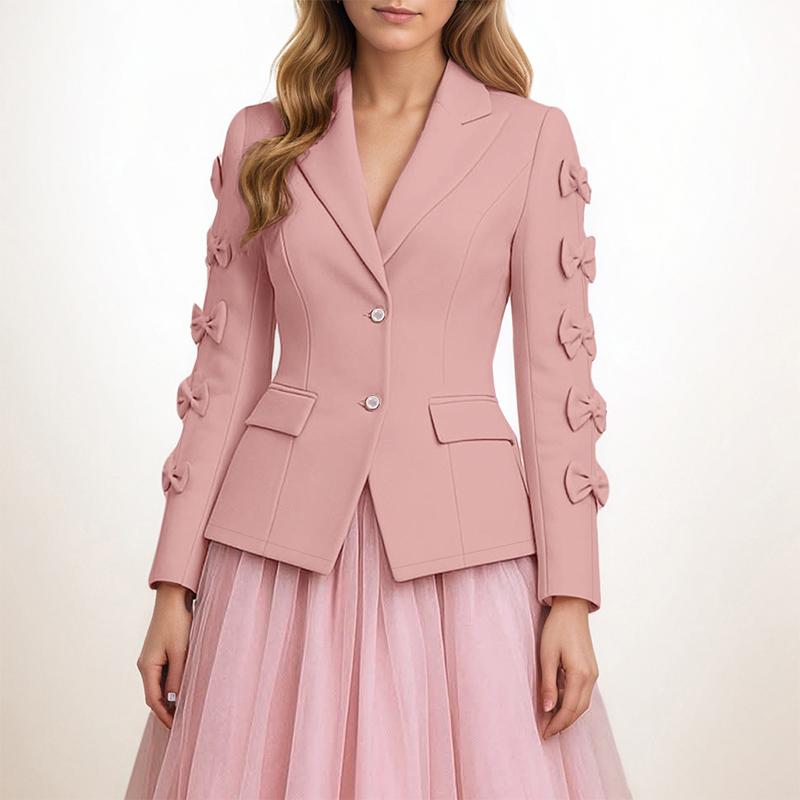 

ZANZEA Женский повседневный кардиган-блейзер с лацканами, свободного кроя, с длинными рукавами, тонкий XL розовый