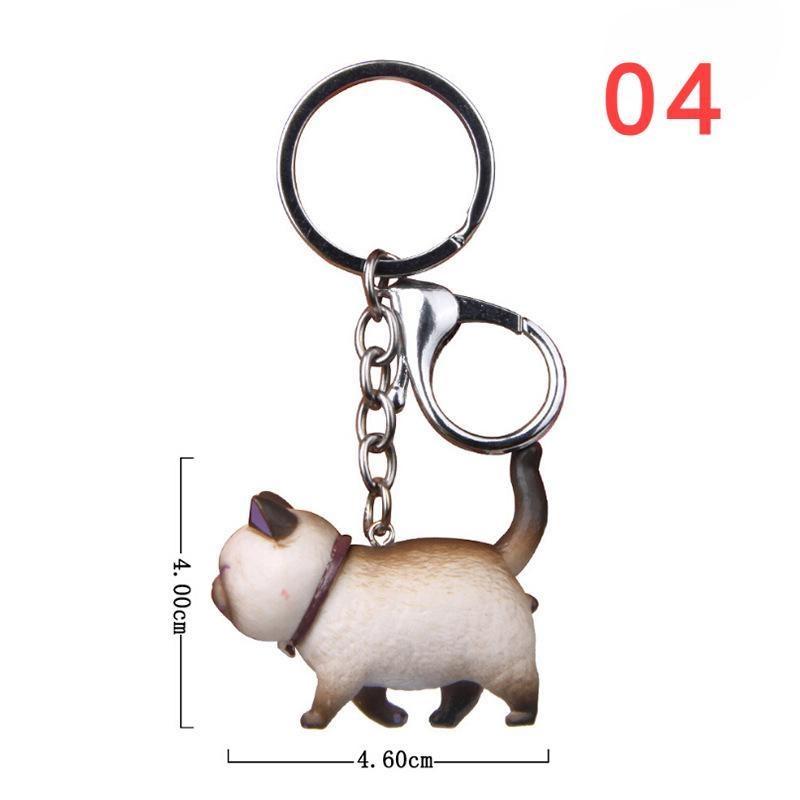 1Pc Cartoon Kittens Keychain Cure Animal Key Chain Cat Pendant for Women Car Key Ring Purse Bag Accessories Gifts