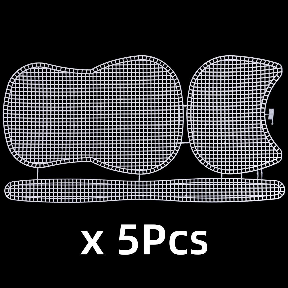 

5pc DIY Grid Pieces Template Materials for Crocheting Bag, Hand Knitting Creative Mesh Patterns, White Blank Woven Mat Board белый