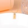 Titanium Steel Stainless Steel Small Gold Brick Necklace Geometric Clavicle Chain Pendant Hot-selling Internet Celebrity Jewelry