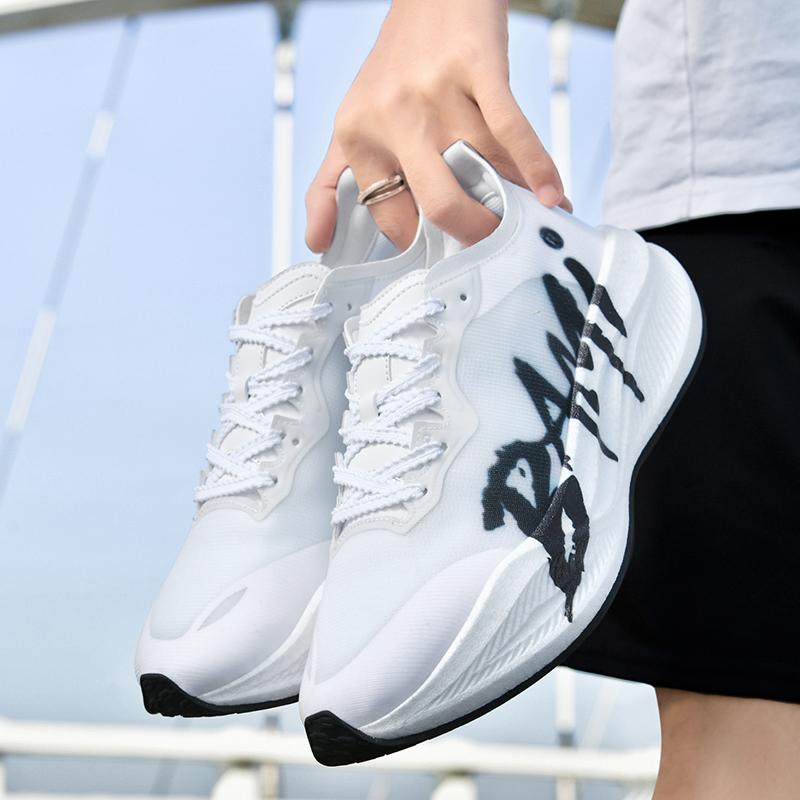 

Новые кожаные дышащие кроссовки мужские удобные легкие кроссовки мужские профессиональные кроссовки нескользящая обувь для активного отдыха 44 белый