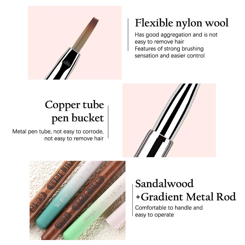 1Pcs French Plaid Nail Art Brushes Line Grid Pattern Drawing Pen For Diy Uv Gel Extension Painting Supplies