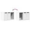 Vidaxl Mobile per Lettiera, Bianco, 60X40X40 Cm, Materiale a Base di Legno