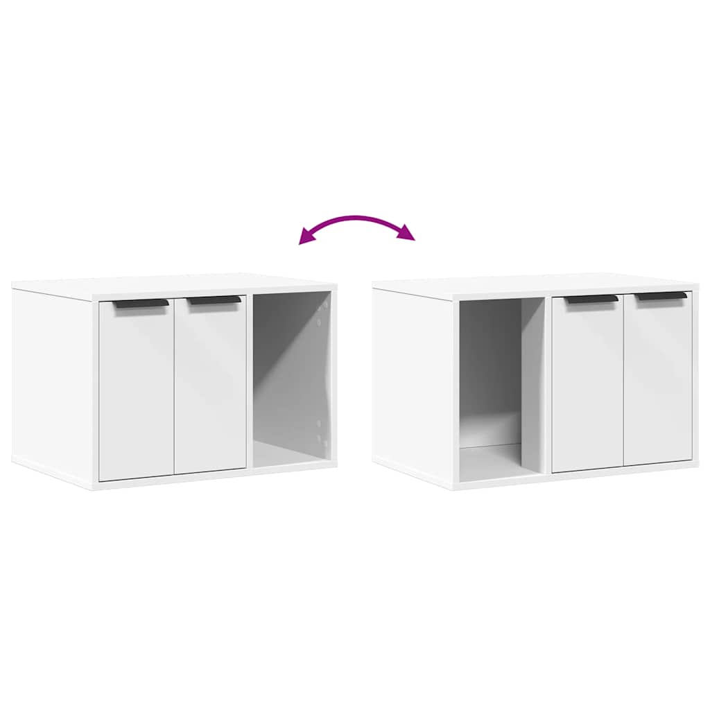 Vidaxl Mobile per Lettiera, Bianco, 60X40X40 Cm, Materiale a Base di Legno