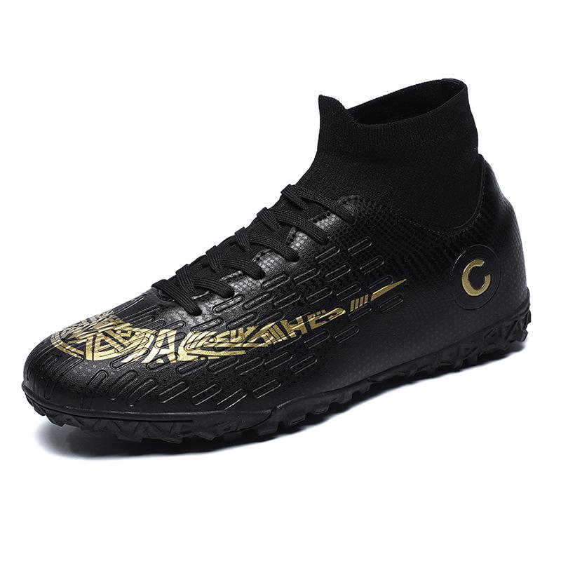 Large size high-top football shoes men and women children long nails broken nails youth student competition flat training shoes