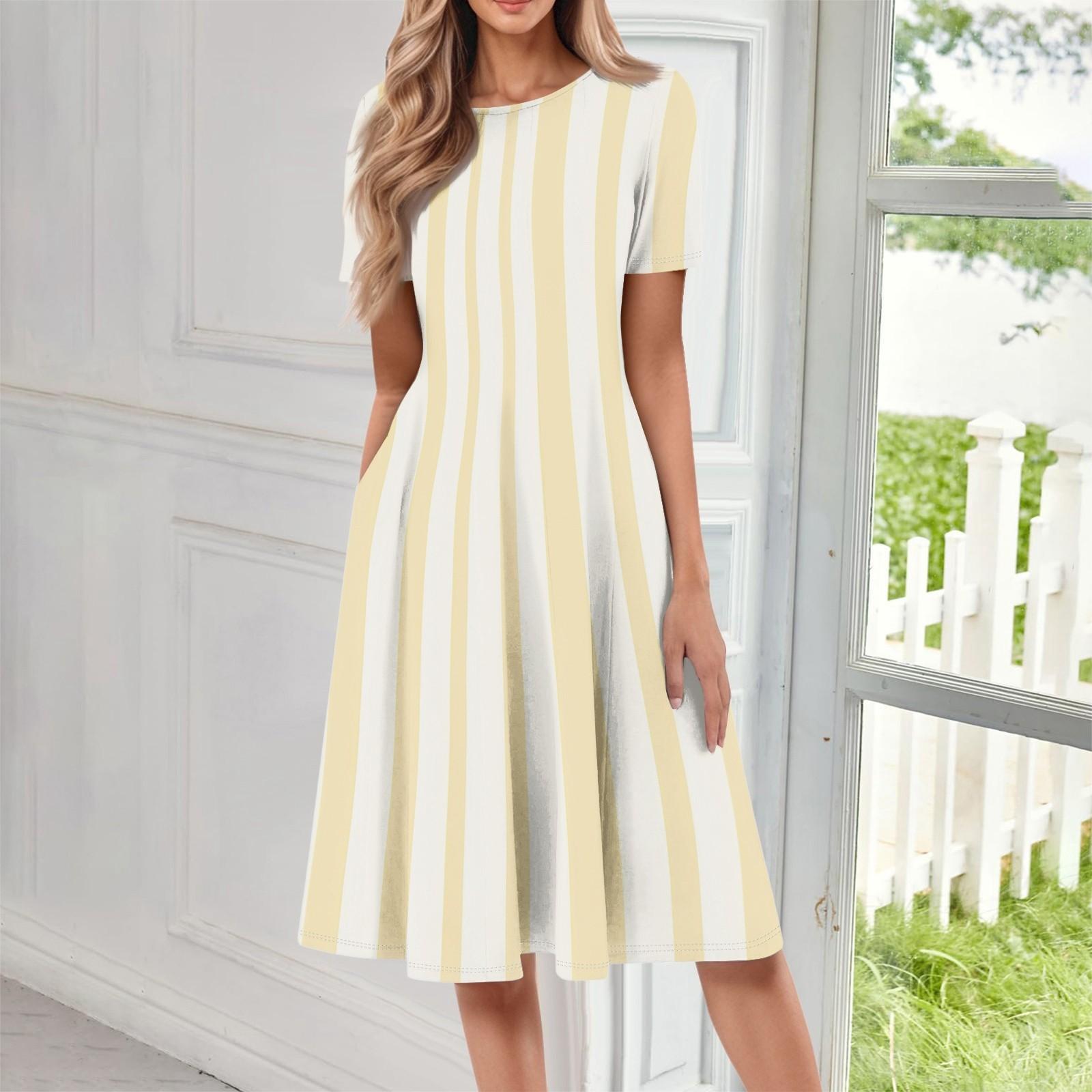 

Платья для женщин, летние, повседневные, на пуговицах, с V-образным вырезом, с коротким рукавом, для работы, платья XXL бежевый