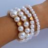 European And American Fashion Love Imitation Multi-Layer Pearl Bracelet Set Temperament Advanced Sense Beaded Ins Style