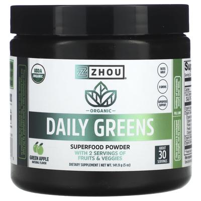 Organic Daily Greens, Green Apple, 141.9g(5oz)