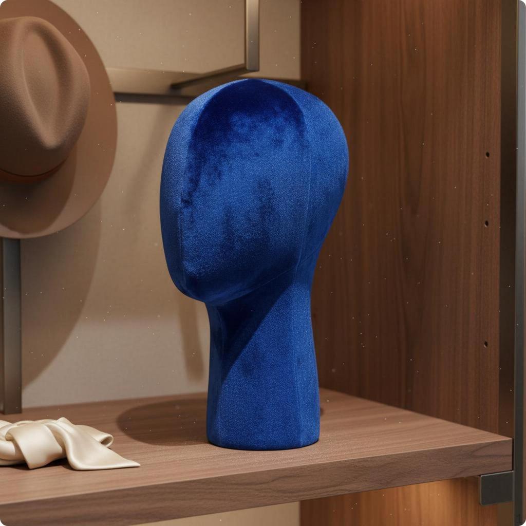 Velvet Mannequin Head Elegant Look Hairpiece Lightweight Display Bust for Shop