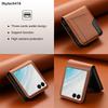 For Samsung Galaxy Z Flip 3 4 5 6 7 Leather Case Flip High Quality Card Slot Bracket Wallet Cover Casing