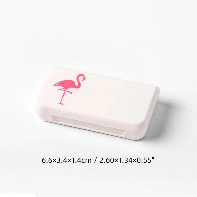Portable Pill Box With 3 Compartments Cute Pattern Sealed Lid Perfect For Travel Outdoor Daily Medicine Use