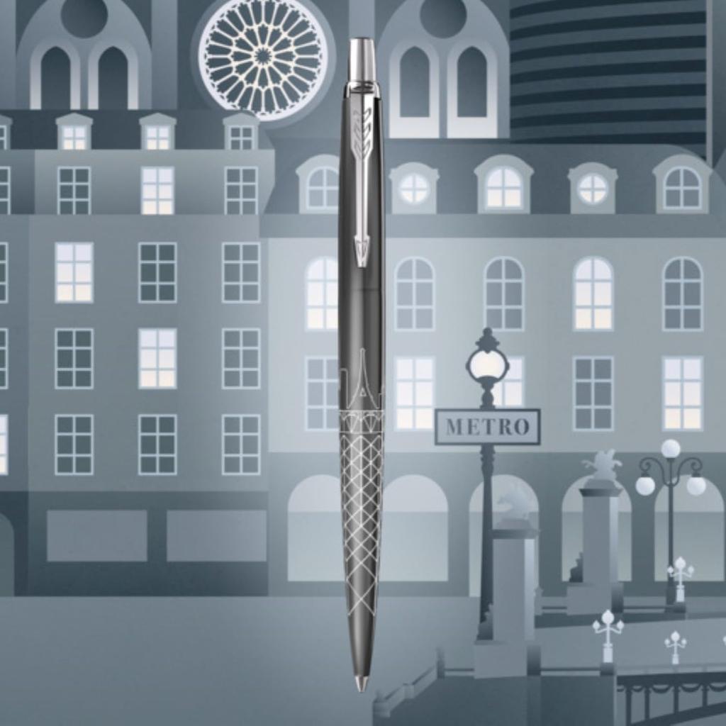 PARKER Jotter Gray CT Special Edition Ballpoint Pen, Medium Nib, Oil-Based, Gift Boxed, Luxury Gift, 2221606
