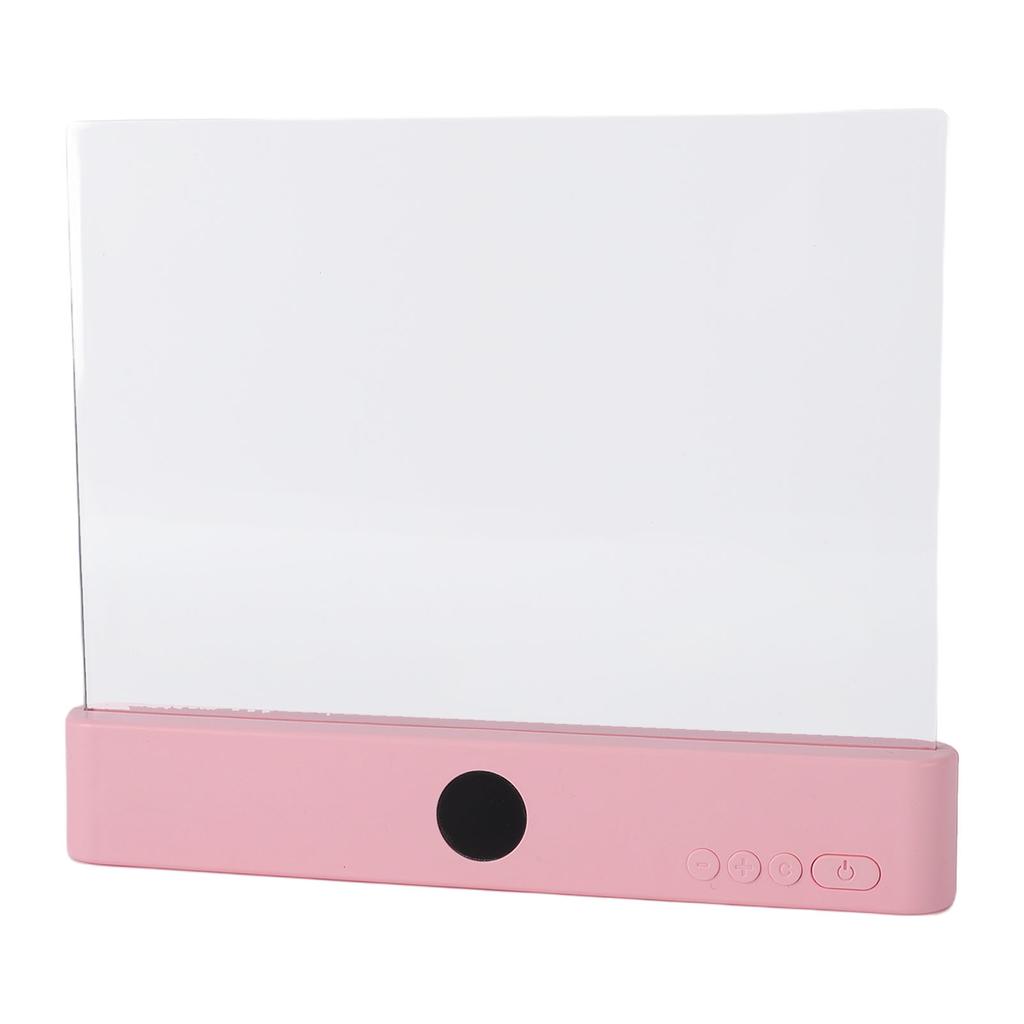 Flat Book Light Clear Rechargeable with 3 Colors Timer Dimmable Night Reading Doodleable Panel Plate Lamp Full Page Pink