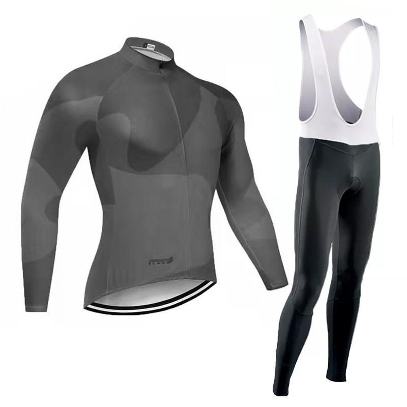 Long Sleeve Cycling Jersey Set Breathable Performance Wear Road Racing Training
