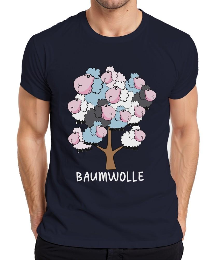 Cotton Sheep Tree Cartoon Cotton Tree Sheep Farm Humor Unisexs Tshirt S