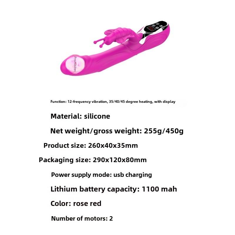 Wiederaufladbarer beheizter Vibrator Butterfly Female Frequency Vibration Stimulation Masturbator Erotische Sexspielzeuge für Erwachsene