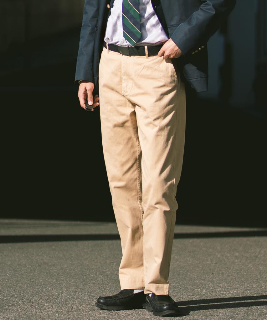 HEYSTE Faded Chino Pants Pale Khaki