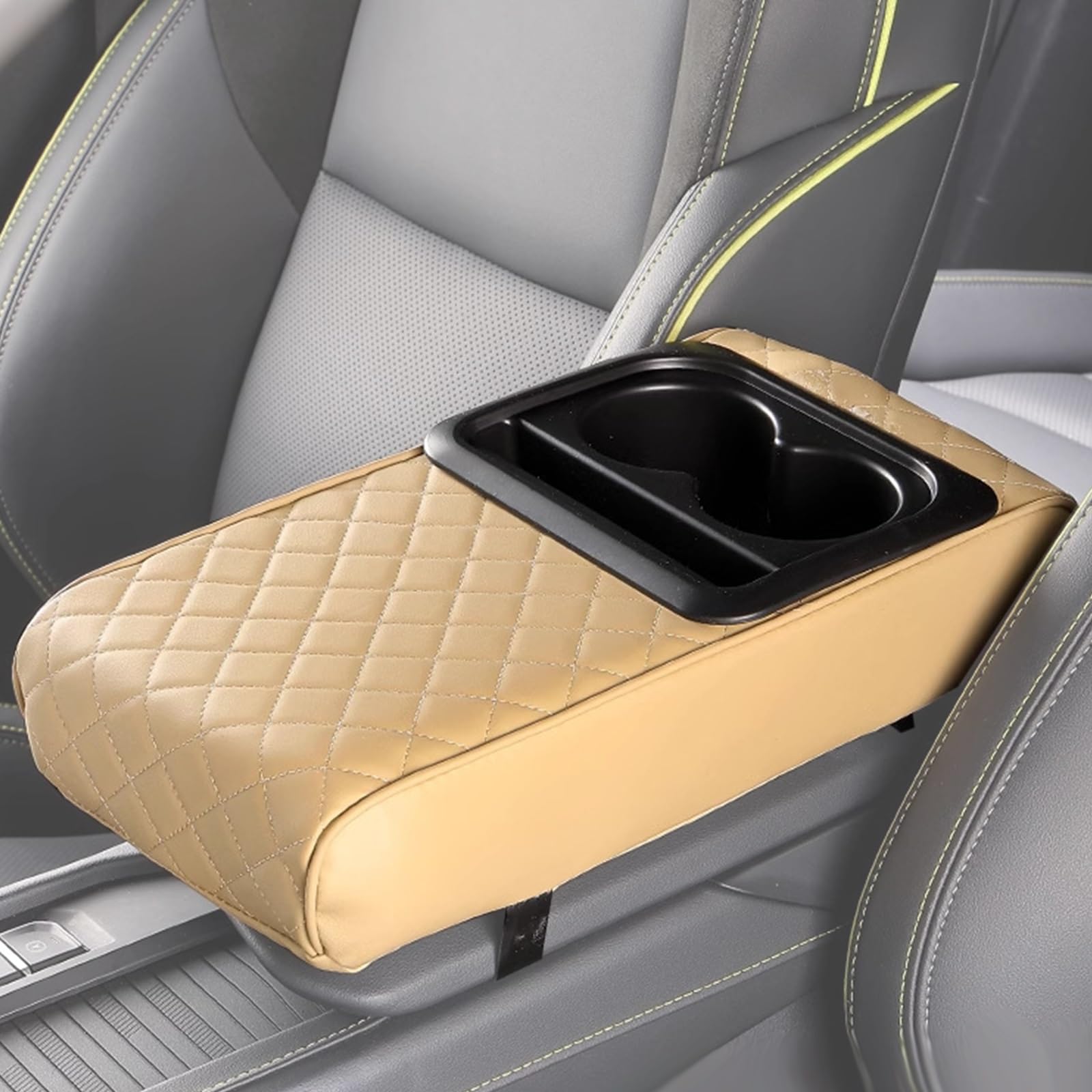 ZTIUR Car Armrest Cover Suitable for Toyota Prado 150 Late lattice