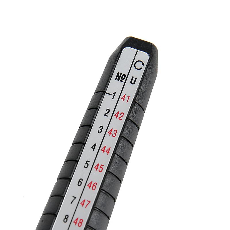 1set Plastic Ring Sizers Finder Mandrel Stick Finger Gauge Kit for Craft DIY Jewelry Making Ring Size Jewelry Measuring Tools