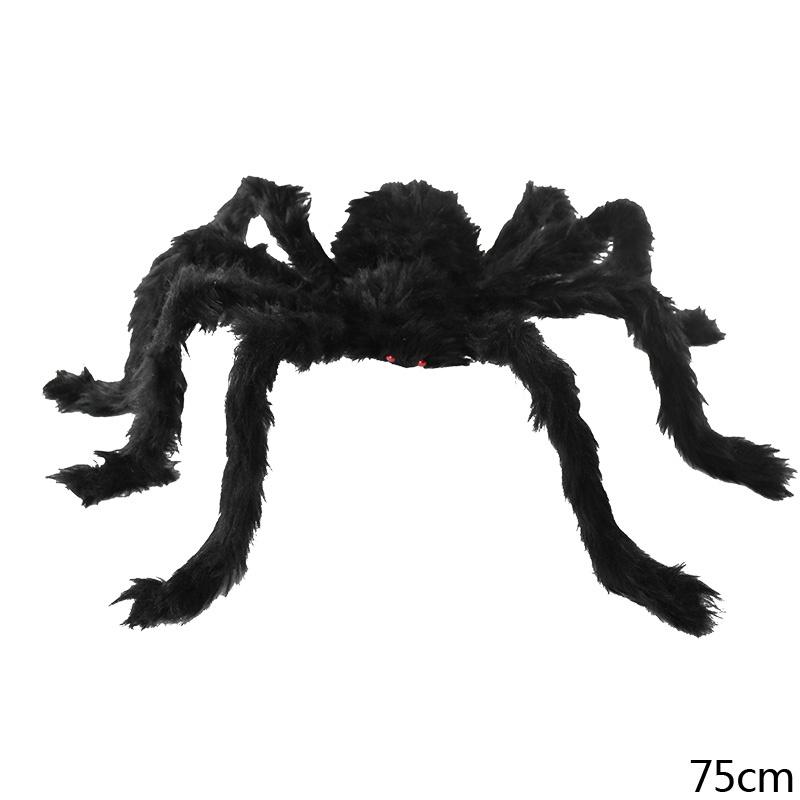 Halloween Large Plush Spider Horror Halloween Decoration Party Prop Outdoor Giant Spider Decor Chamber Prank Black Spider