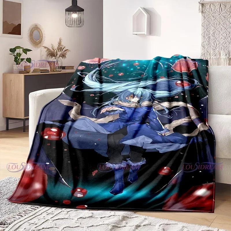That Time I Got Reincarnated As A Slime Blankets Anime Cartoon Rimuru Tempest Blankets Home Flannel Blanket Sofa Throw Blanket