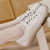Women Genuine Leather Student Casual Sneaker Ladies Non-Slip Jooging Flats Walking Shoes Fashion Summer Breathable Running Shoes