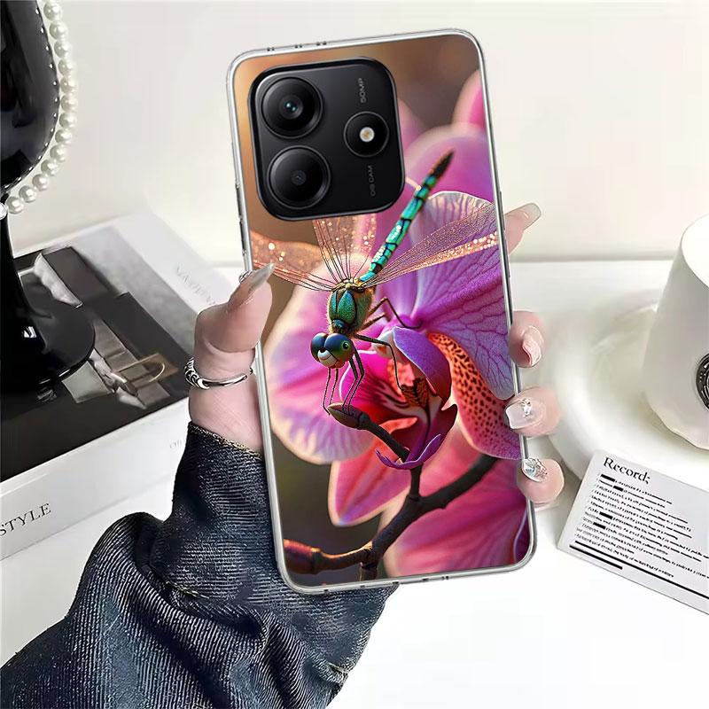 

Красивый Чехол для Телефона с Изображением Стрекозы для Xiaomi Redmi Note 15 14 14S 13 12 Pro Plus 12S 11 11S 11E 10 10S 11T 5G Redmi Note 13 4G