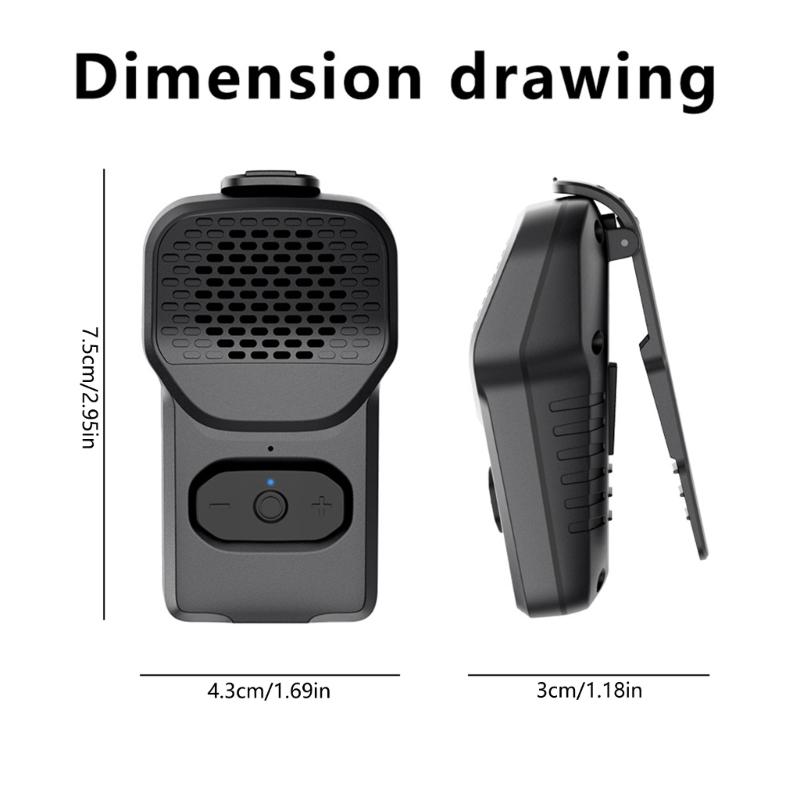 Wearable Bluetooth-compatible Speaker with Microphone Clip On Portable Speaker Wireless Speaker Waterproof for Travel
