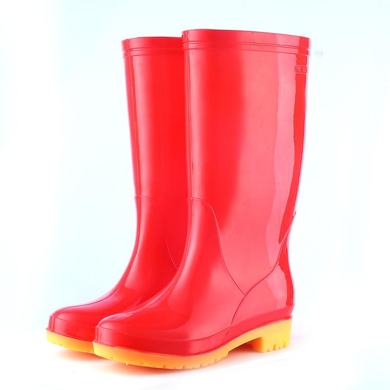 Spring and Summer Low-heeled Women's Special Rain Shoes Waterproof and Non-slip Women's Pvc High Rain Boots Women's Models