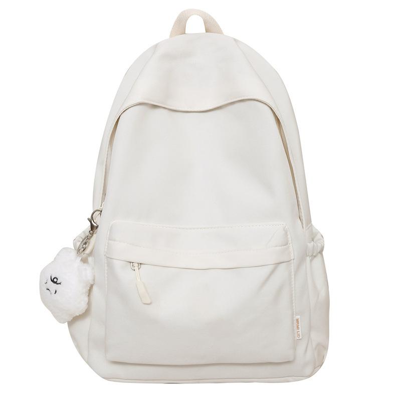 

Женский однотонный рюкзак, студенческий школьный рюкзак, рюкзак для кампуса белый